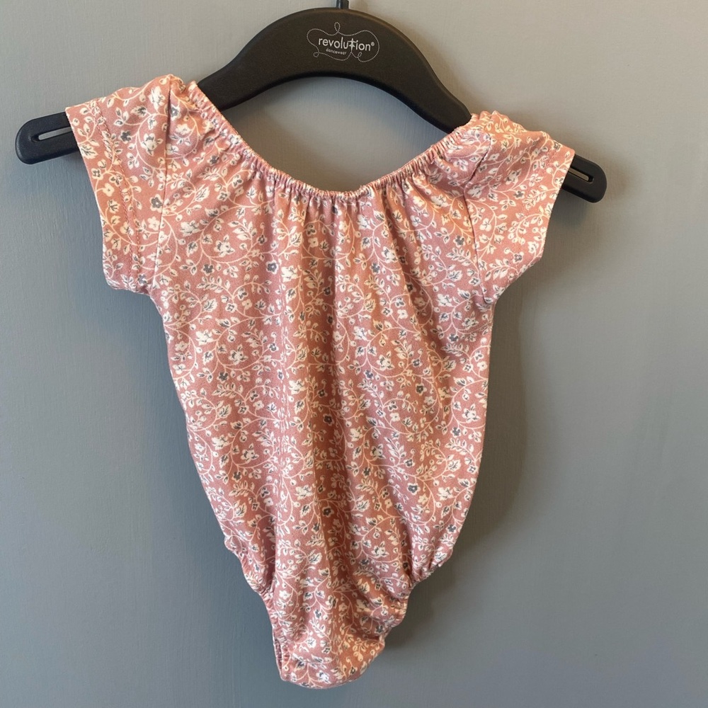 Girls' Pink Floral One-Piece Bodysuit